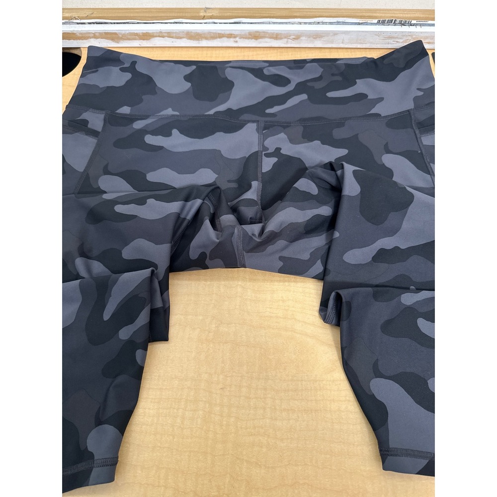 Old Navy Active Powersoft High Rise Camo Leggings Gray Black 3X Pockets Go-Dry